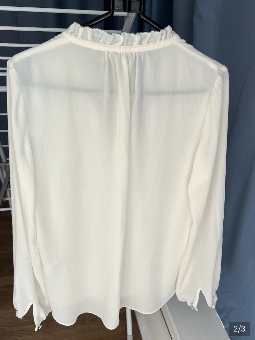 H&M Ruffle-Neck Long Sleeve Blouse - Picture 2 of 3